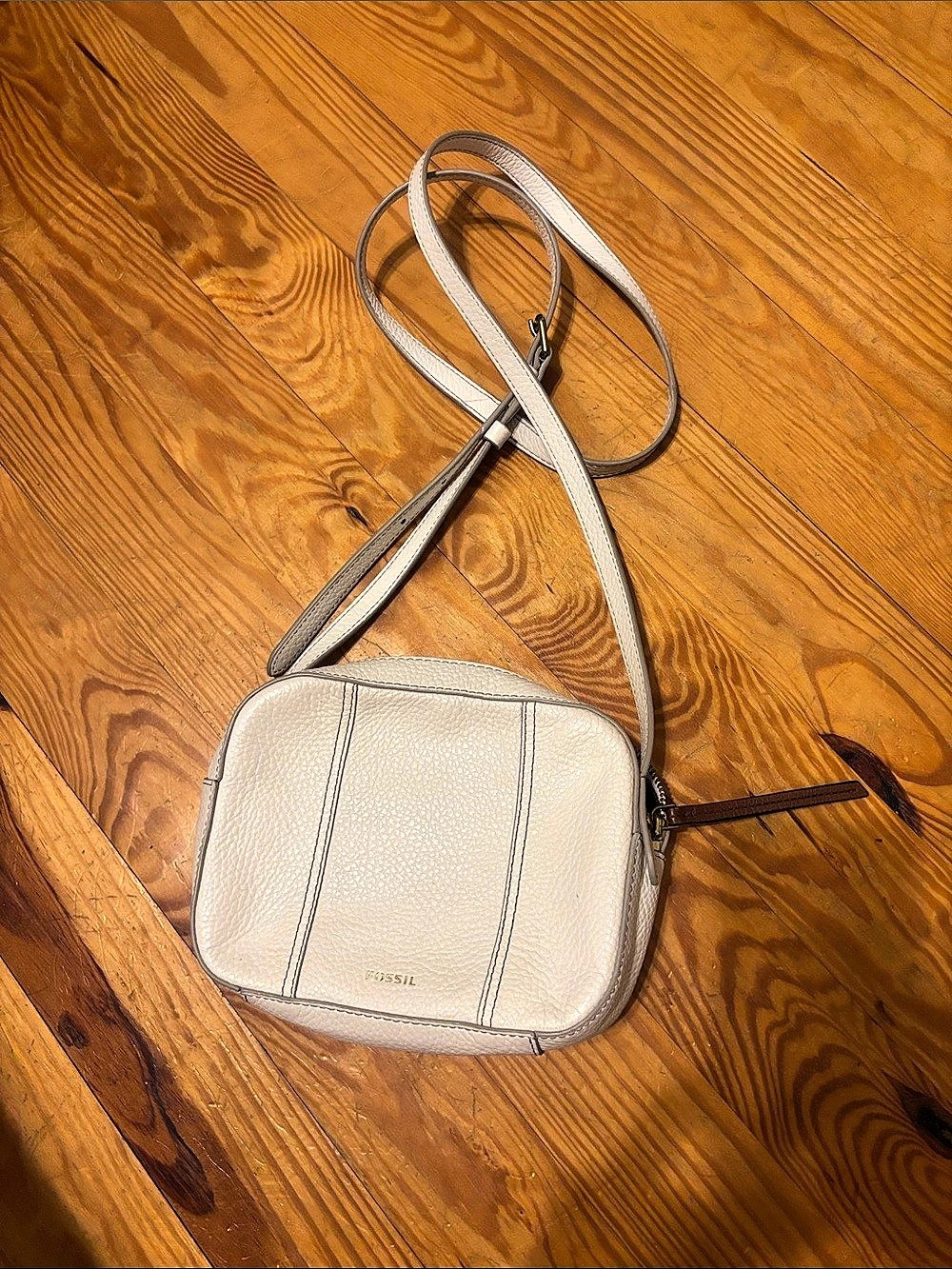 Fossil Cream & Brown Crossbody Bag